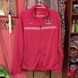 red Nike Mansfield swimming track jacket